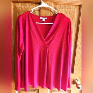 DANA BUCHMAN tunic sz XXL red In color. Long sleeve